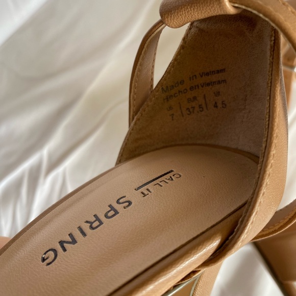 Call It Spring Classic Beige Heels - EU 37.5 - US 7.5 - Picture 6 of 6